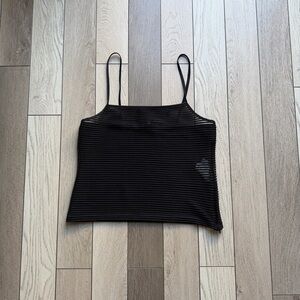Armani Collezioni Black Mesh Camisole